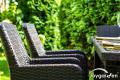 Плетеное из ротанга садовое кресло MYKONOS (темно-коричневое)